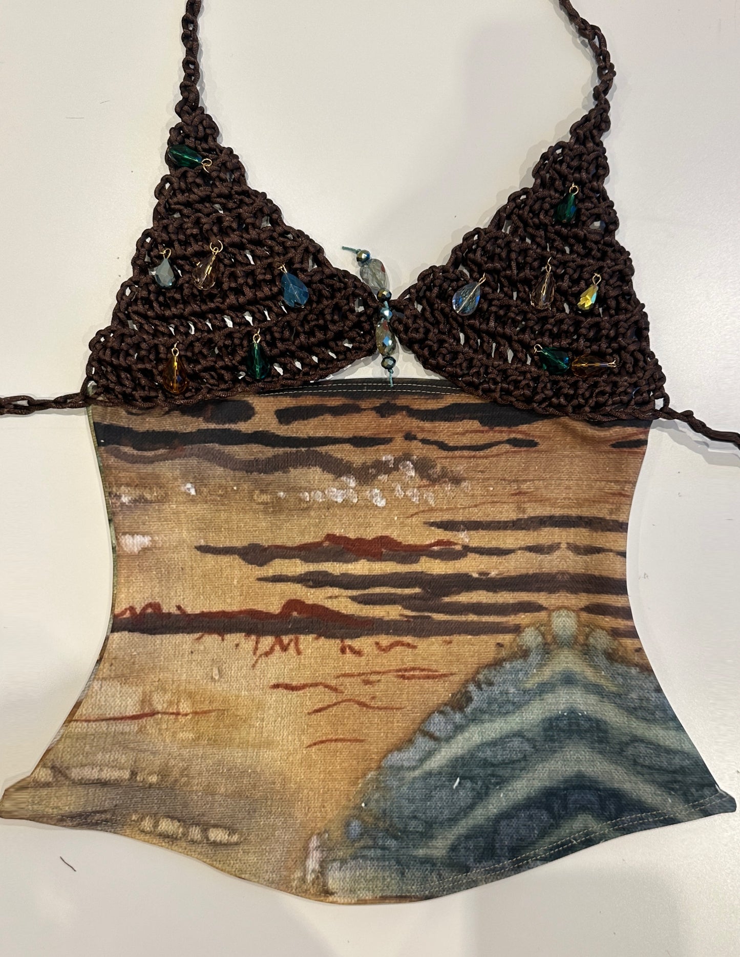Sandscape Bejewelled Batik Top