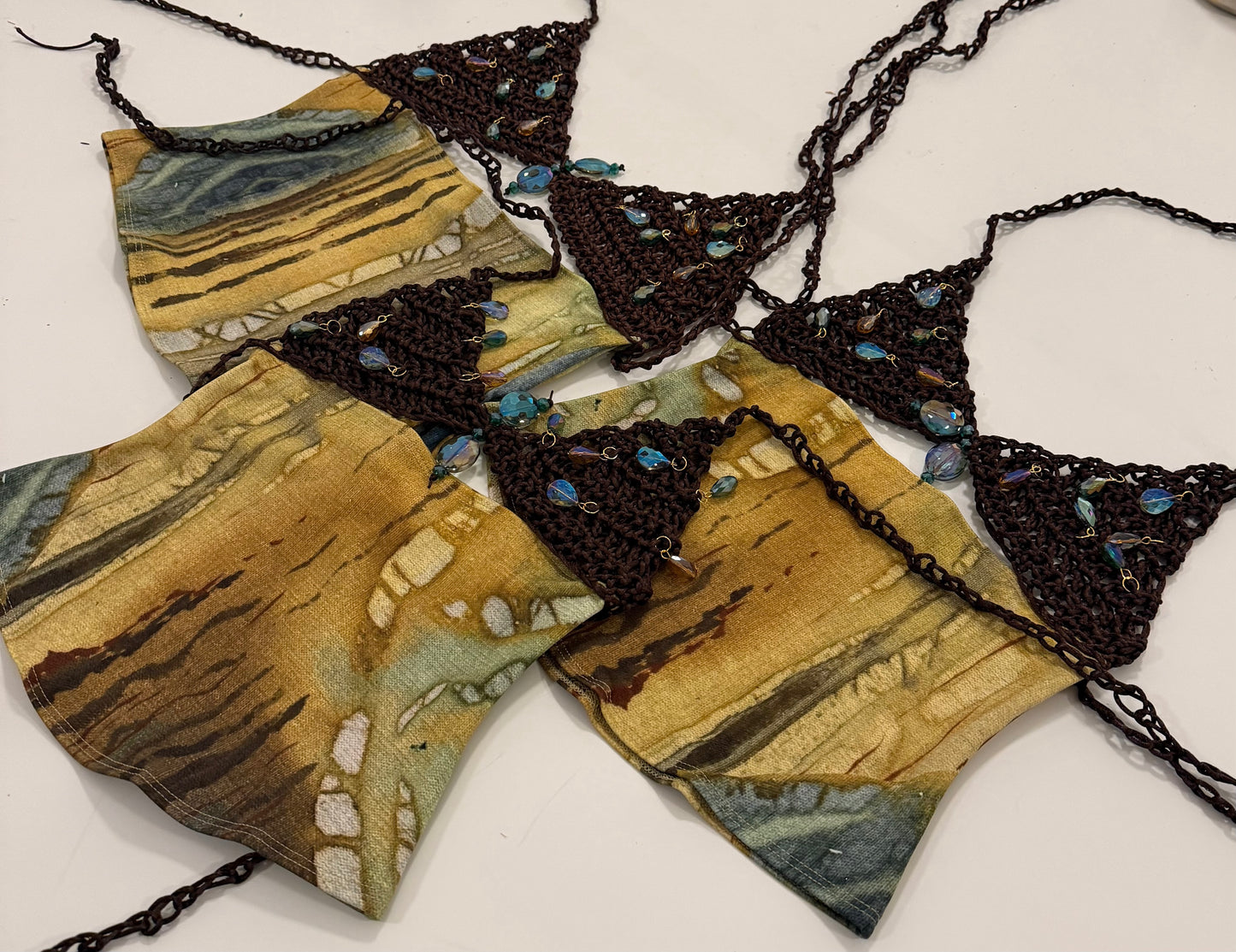 a Sandscape Bejewelled Batik Top