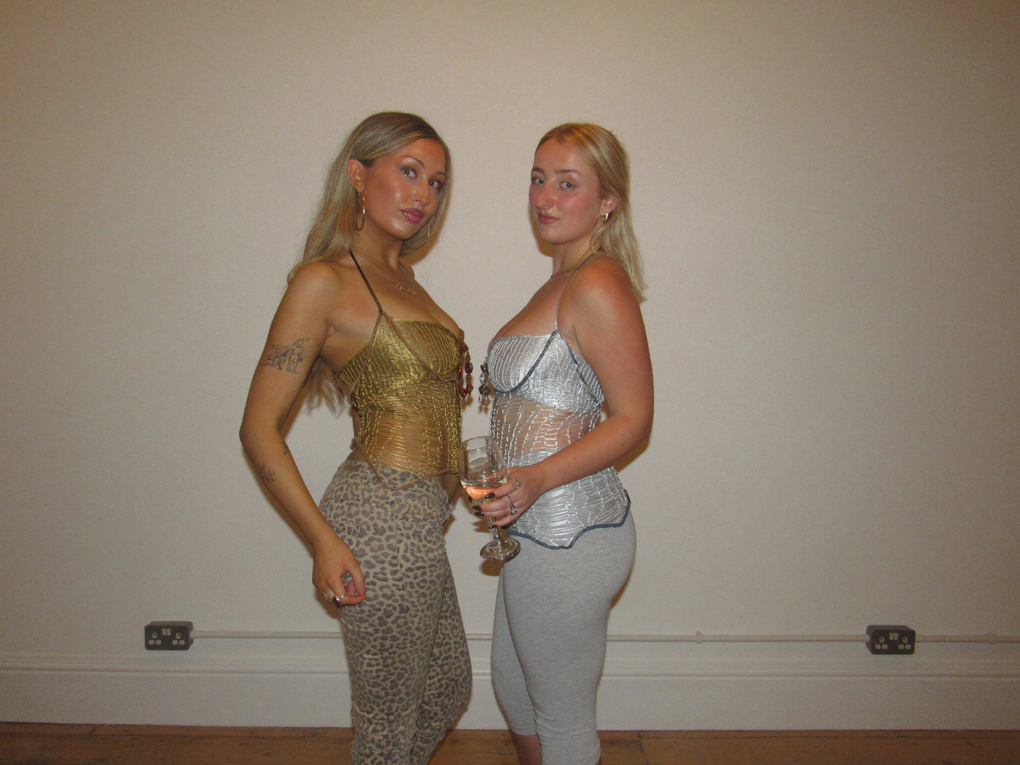 Satin Knit Top Silver