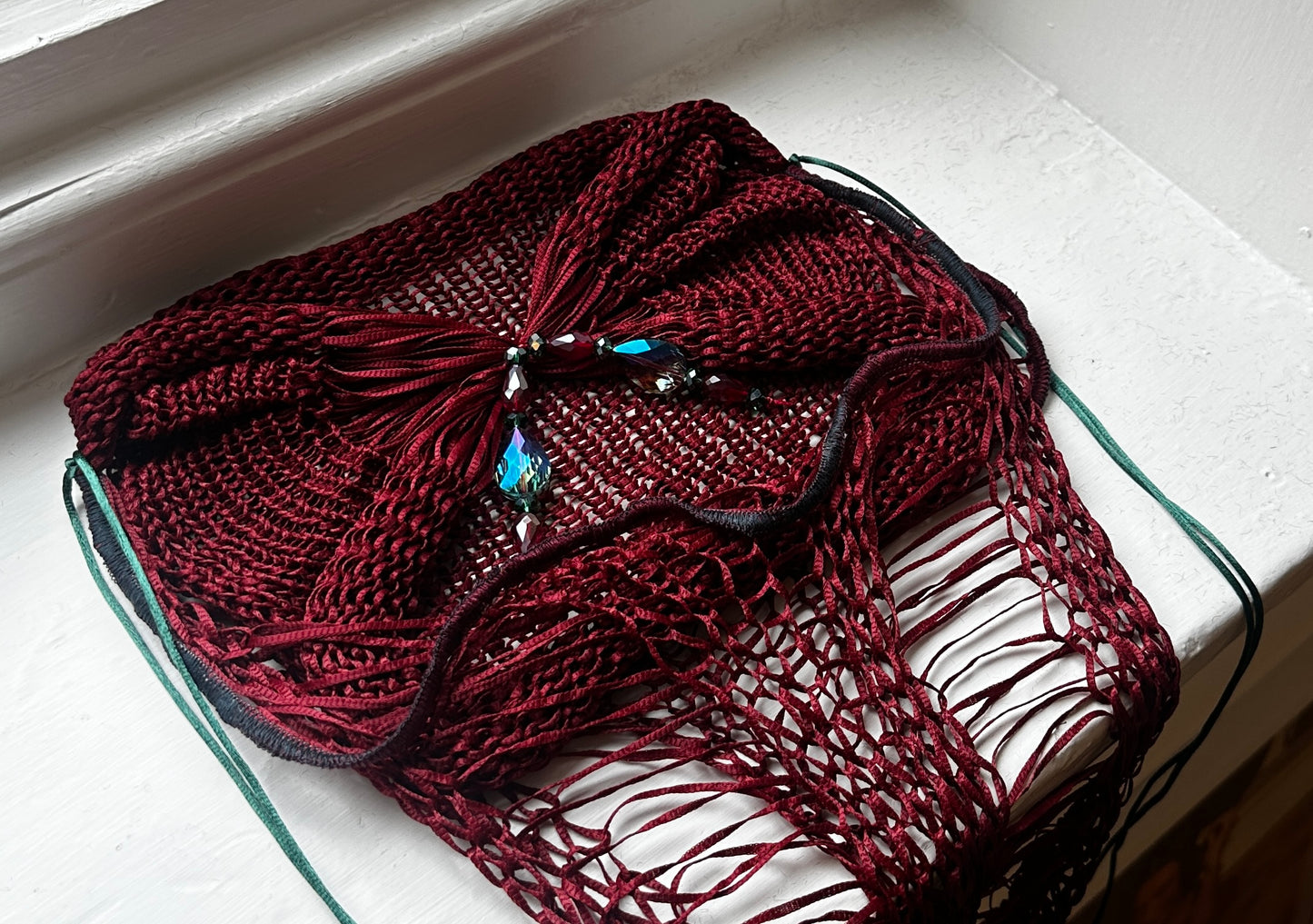 Satin Knit Top Crimson