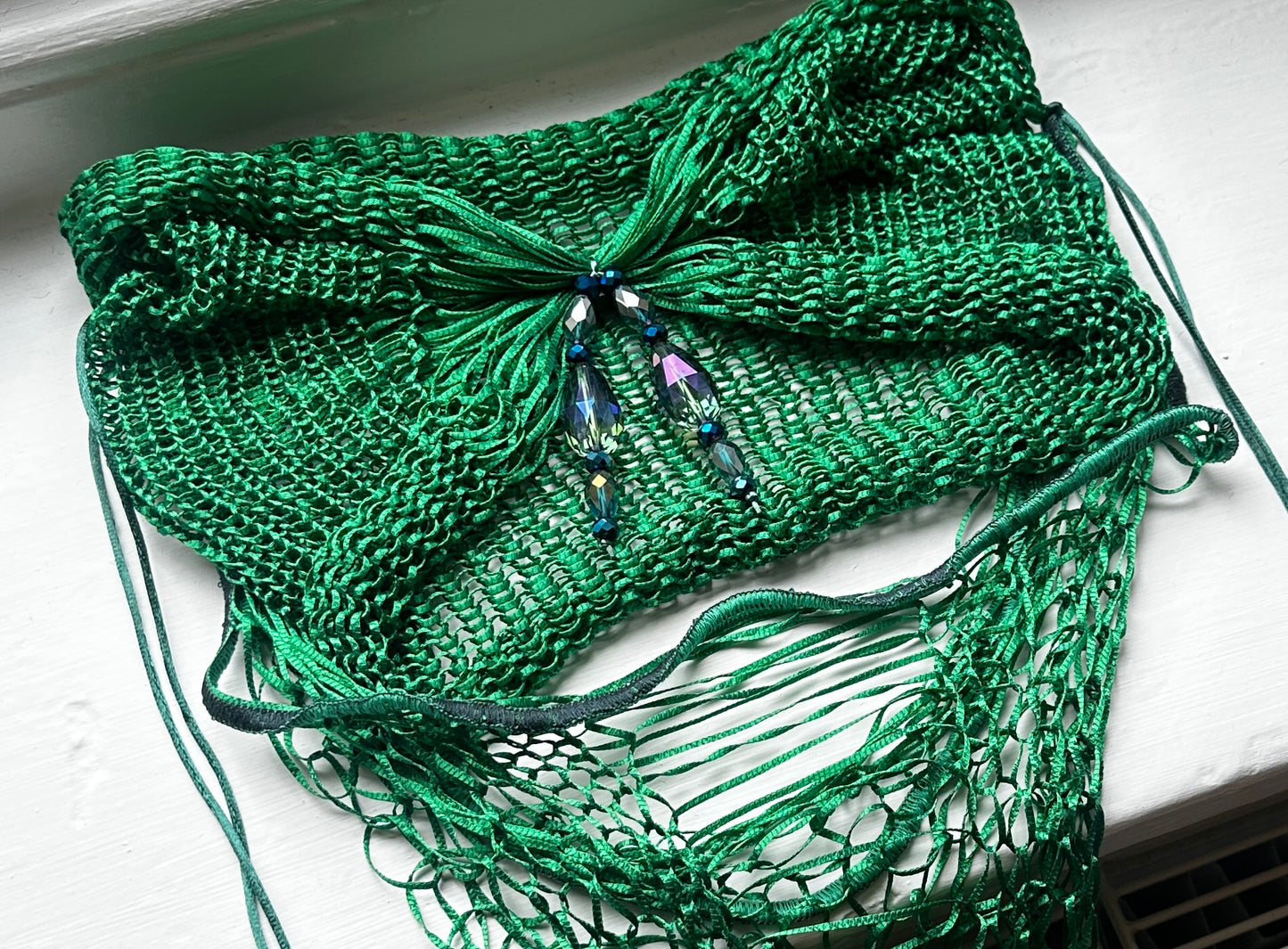 Satin Knit Top Emerald